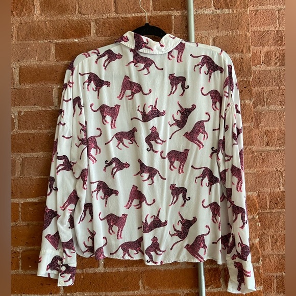ASOS pink leopards button down, 8 - Picture 2 of 3